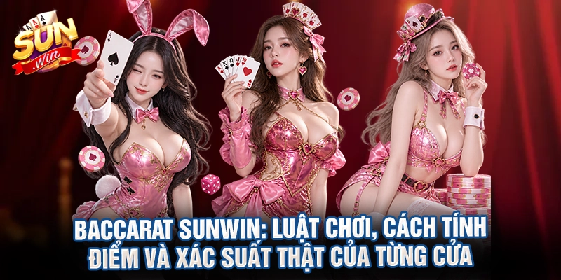 Baccarat Sunwin: Luật chơi, cách tính điểm và xác suất thật của từng cửa