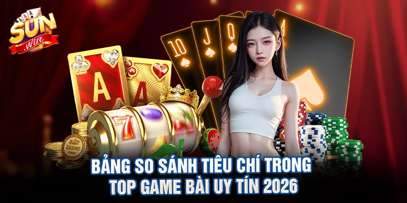 Bảng so sánh tiêu chí trong top game bài uy tín 2026